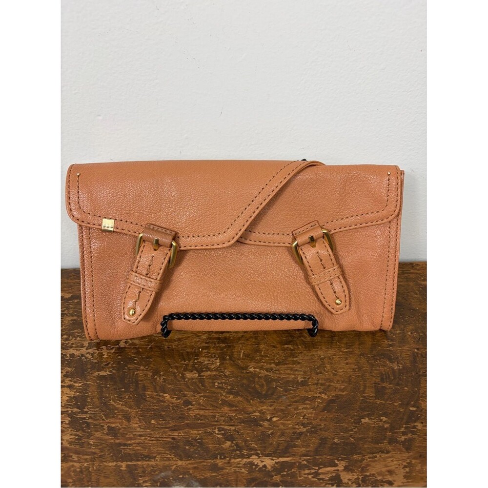 Anthropologie- Schuler & Sons Philadelphia Leather Fold-Over Clutch